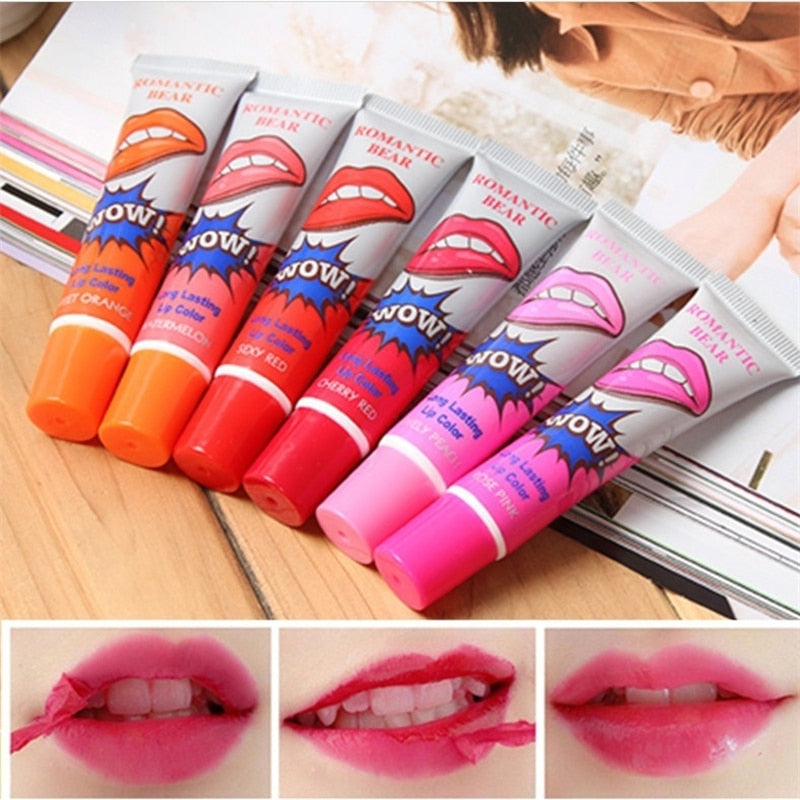 6 Colors Peel Off  Lip Gloss