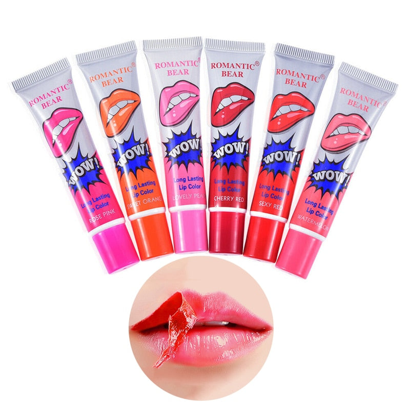 6 Colors Peel Off  Lip Gloss